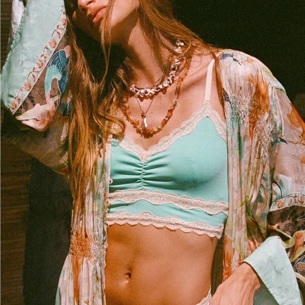 💟 Spell Amour Lace Bralette in Seafoam